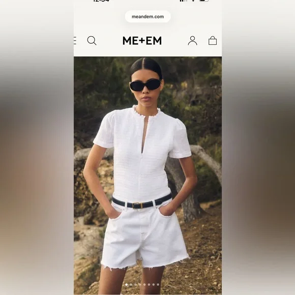 ME+EM cheesecloth shirred top - Picture 5 of 5